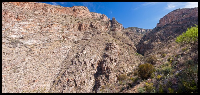 Looking toward the back of Finger Rock Canyon, toward where I believe it intersects with Pima Canyon. Finger Rock can be seen on the left.